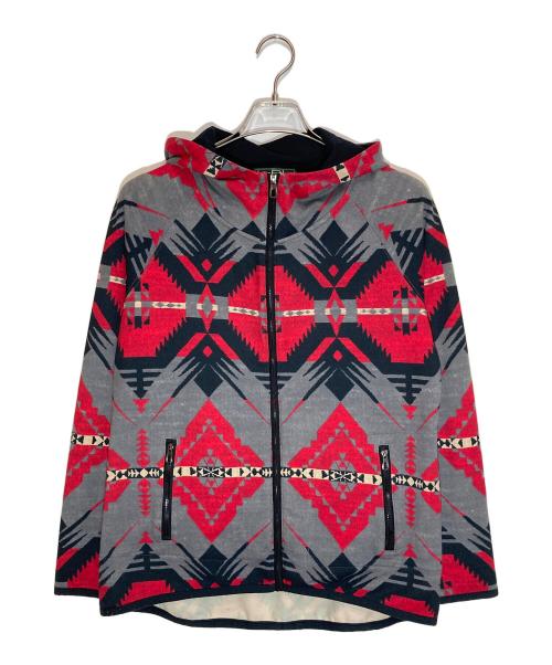 LAUREN RALPH LAUREN（ローレン ラルフ ローレン）LAUREN RALPH LAUREN (ローレン ラルフ ローレン) ネイティブパーカー グレー×レッド サイズ:Mの古着・服飾アイテム