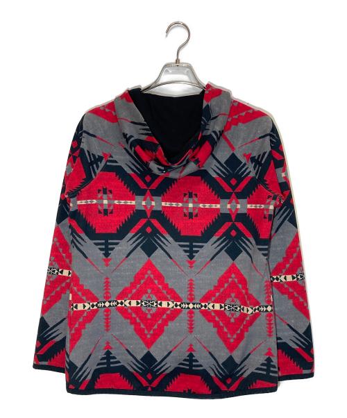 LAUREN RALPH LAUREN（ローレン ラルフ ローレン）LAUREN RALPH LAUREN (ローレン ラルフ ローレン) ネイティブパーカー グレー×レッド サイズ:Mの古着・服飾アイテム