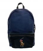 POLO RALPH LAURENポロ・ラルフローレン）の古着「ポニーキャンバスリュック」｜ネイビー×ブラック