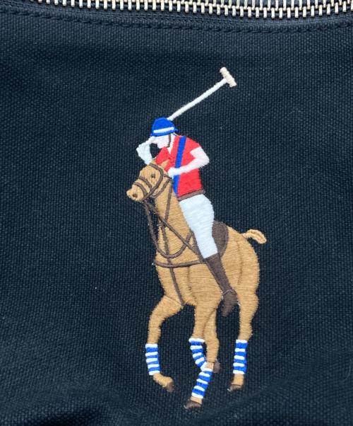 POLO RALPH LAUREN（ポロ・ラルフローレン）POLO RALPH LAUREN (ポロ・ラルフローレン) ポニーキャンバスリュック ネイビー×ブラックの古着・服飾アイテム