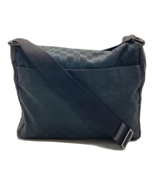 GUCCI（グッチ）GUCCI (グッチ) GGキャンバスショルダーバッグ ブラックの古着・服飾アイテム