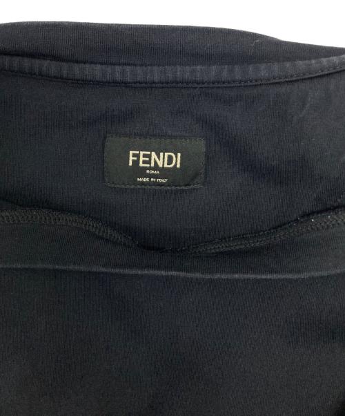 FENDI（フェンディ）FENDI (フェンディ) カモフラバグスアイモチーフTシャツ ブラック サイズ:Lの古着・服飾アイテム