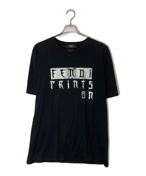 FENDI（フェンディ）FENDI (フェンディ) プリントTシャツ ブラック サイズ:Lの古着・服飾アイテム
