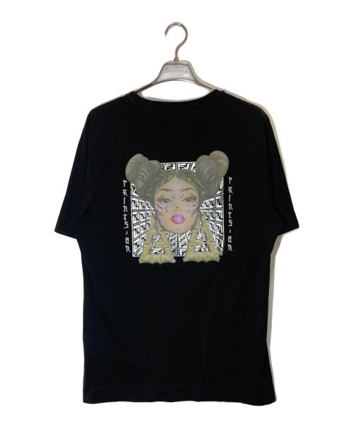 FENDI（フェンディ）FENDI (フェンディ) プリントTシャツ ブラック サイズ:Lの古着・服飾アイテム
