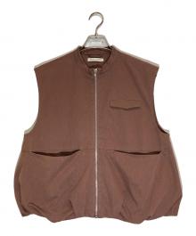 Sea Room lynn（シールームリン）の古着「ヘムballoonツイルベスト」｜ブラウン