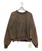 Sea Room lynnシールームリン）の古着「Acid dye ダメージSweatプルオーバー」｜ブラウン
