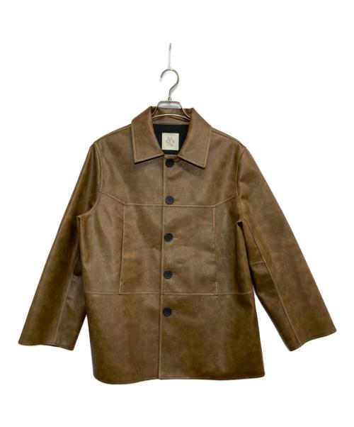Sea Room lynn（シールームリン）Sea Room Lynn (シールームリン) VintageECOレザーシャツジャケットフェイクレザーコート ブラウン サイズ:SHORTの古着・服飾アイテム