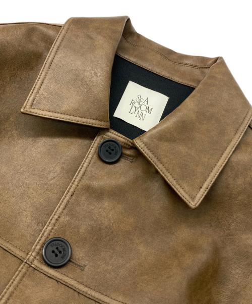 Sea Room lynn（シールームリン）Sea Room Lynn (シールームリン) VintageECOレザーシャツジャケットフェイクレザーコート ブラウン サイズ:SHORTの古着・服飾アイテム