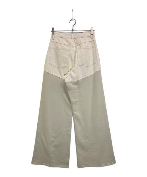 Sea Room lynn（シールームリン）Sea Room Lynn (シールームリン) スウェットDockingデニムパンツ ベージュ サイズ:25 未使用品の古着・服飾アイテム