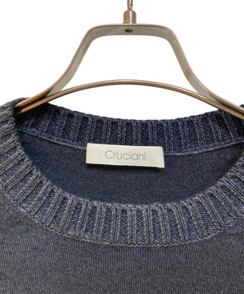 Cruciani（クルチアーニ）CRUCIANI (クルチアーニ) クルーネックニット ネイビー サイズ:46の古着・服飾アイテム