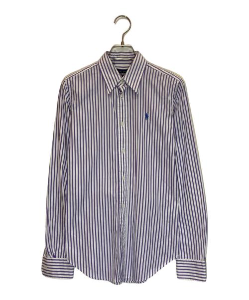 RALPH LAUREN（ラルフローレン）RALPH LAUREN (ラルフローレン) シャツ ホワイト×パープル サイズ:Ⅿの古着・服飾アイテム