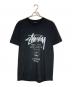 stussy（ステューシー）の古着「プリントTシャツ」｜ブラック