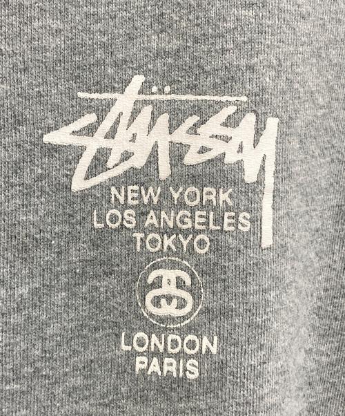 stussy（ステューシー）stussy (ステューシー) プリントパーカー グレー サイズ:Mの古着・服飾アイテム