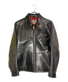 Y2 LEATHER（ワイツーレザー）の古着「ホースハイドシングルライダースジャケット」｜ブラック