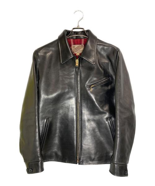 Y2 LEATHER（ワイツーレザー）Y2 LEATHER (ワイツーレザー) ホースハイドシングルライダースジャケット ブラック サイズ:42の古着・服飾アイテム