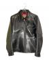 Y2 LEATHER（ワイツーレザー）の古着「ホースハイドシングルライダースジャケット」｜ブラック