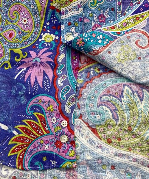 ETRO（エトロ）ETRO (エトロ) ペイズリー総柄リネンシャツ マルチカラー サイズ:40の古着・服飾アイテム