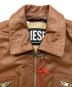 中古・古着 DIESEL (ディーゼル) L-CALEライダースジャケット ブラウン サイズ:S：18000円