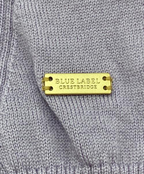 BLUE LABEL CRESTBRIDGE（ブルーレーベルクレストブリッジ）BLUE LABEL CRESTBRIDGE (ブルーレーベルクレストブリッジ) バックリボンセーター パープル サイズ:38の古着・服飾アイテム
