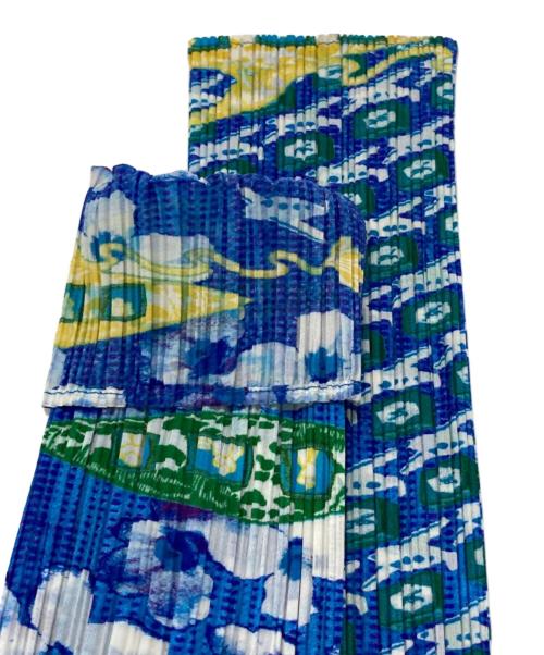 PLEATS PLEASE（プリーツプリーズ）PLEATS PLEASE (プリーツプリーズ) 総柄プリーツシャツ ブルー サイズ:3の古着・服飾アイテム