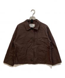 MHL（エムエイチエル）の古着「リネンコットンジャケット」｜ブラウン