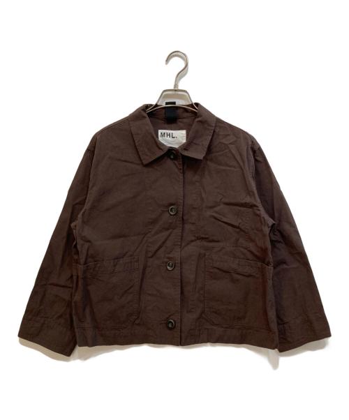 MHL（エムエイチエル）MHL (エムエイチエル) リネンコットンジャケット ブラウン サイズ:1の古着・服飾アイテム