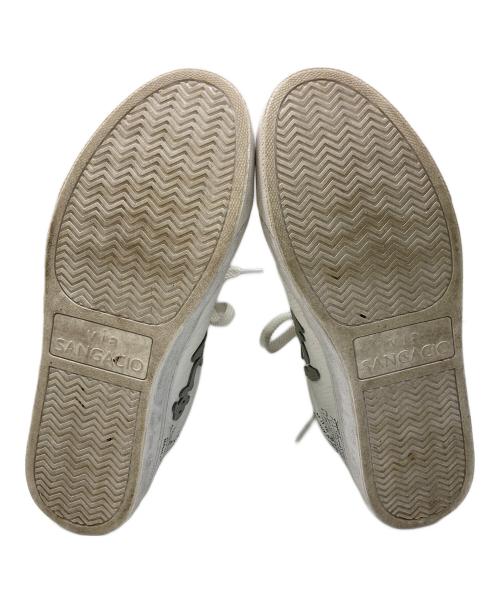 にゅ～ずSG8（ニュ～ズエスジーエイト）にゅ～ずSG8 (ニュ～ズエスジーエイト) Jean-Michel Basquiat (ジャン ミシェル バスキア) ローカットスニーカー ホワイト サイズ:26cmの古着・服飾アイテム