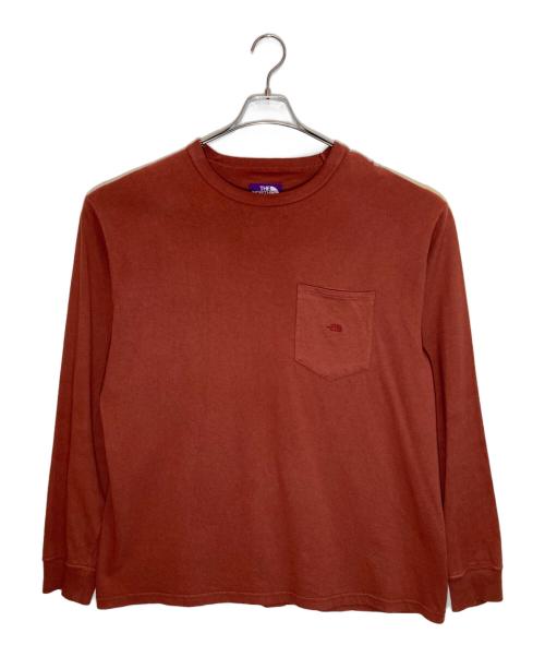 THE NORTHFACE PURPLELABEL（ザ・ノースフェイス パープルレーベル）THE NORTHFACE PURPLELABEL (ザ・ノースフェイス パープルレーベル) 8oz Field Long Sleeve Pocket Tee ブラウン サイズ:Lの古着・服飾アイテム