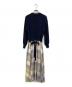 BLUE LABEL CRESTBRIDGE (ブルーレーベルクレストブリッジ) ドッキングフレアワンピース ネイビー サイズ:SIZE 38：10000円