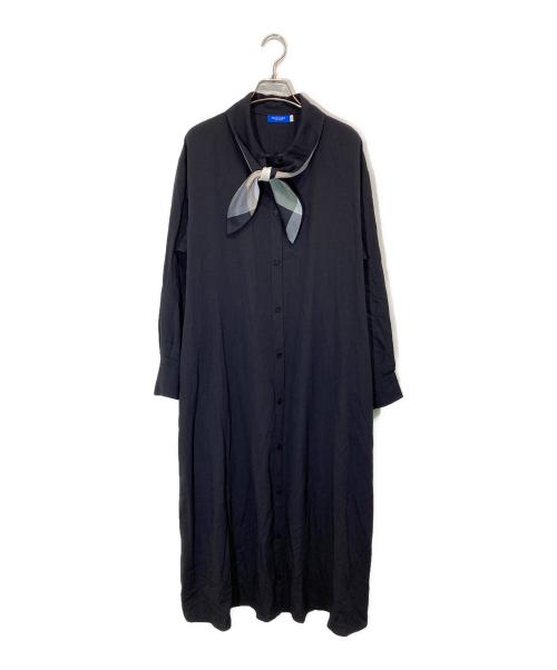 BLUE LABEL CRESTBRIDGE（ブルーレーベルクレストブリッジ）BLUE LABEL CRESTBRIDGE (ブルーレーベルクレストブリッジ) ボウタイドッキングワンピース ネイビー サイズ:SIZE 38の古着・服飾アイテム