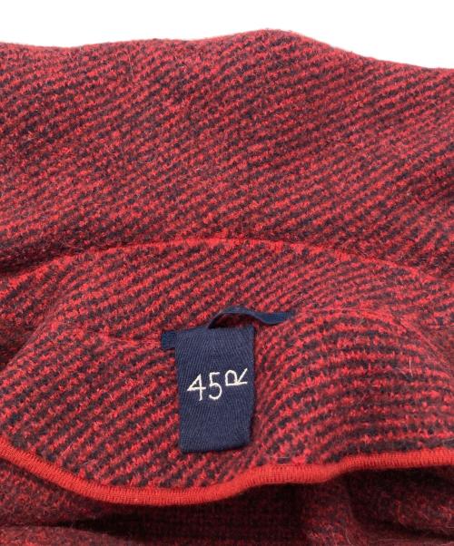 45R（フォーティファイブ・アール）45R (フォーティファイブ・アール) ツイルKNIT PEA JACKET レッドの古着・服飾アイテム