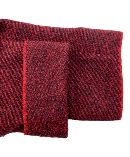 45R（フォーティファイブ・アール）45R (フォーティファイブ・アール) ツイルKNIT PEA JACKET レッドの古着・服飾アイテム