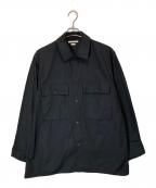 BLURHMSブラームス）の古着「Chambray Military Shirt」｜ブラック