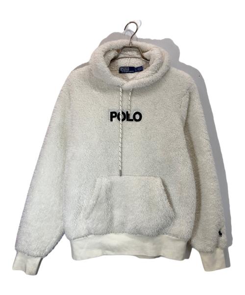 POLO RALPH LAUREN（ポロ・ラルフローレン）POLO RALPH LAUREN (ポロ・ラルフローレン) fleece logo hoodie ホワイト サイズ:Sの古着・服飾アイテム
