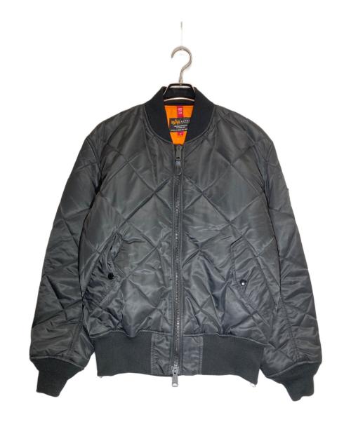 ALPHA（アルファ）ALPHA (アルファ) MONKEY TIME (モンキータイム) QUILTED MA1 ブラック サイズ:Mの古着・服飾アイテム