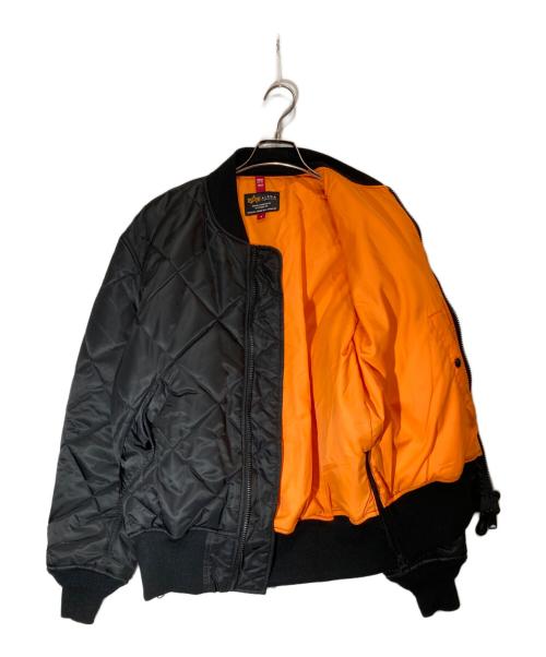 ALPHA（アルファ）ALPHA (アルファ) MONKEY TIME (モンキータイム) QUILTED MA1 ブラック サイズ:Mの古着・服飾アイテム