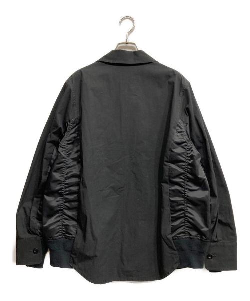 sacai（サカイ）sacai (サカイ) Cotton Oxford x Nylon Twill Shirt ブラック サイズ:2の古着・服飾アイテム