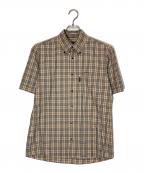 BURBERRY BLACK LABELバーバリーブラックレーベル）の古着「ノバチェックシャツ」｜ベージュ
