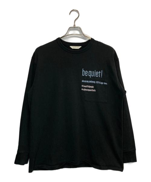 beautiful people（ビューティフルピープル）beautiful people (ビューティフルピープル) suvin compact jersey typography long T ブラック サイズ:40の古着・服飾アイテム
