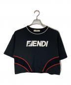 FENDIフェンディ）の古着「メッシュデザインカットソー」｜ブラック