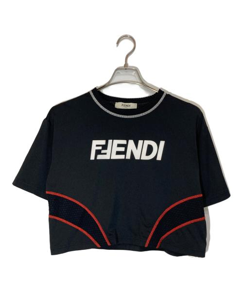 FENDI（フェンディ）FENDI (フェンディ) メッシュデザインカットソー ブラック サイズ:Sの古着・服飾アイテム