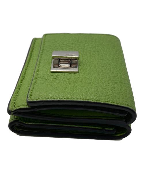 FENDI（フェンディ）FENDI (フェンディ) 3つ折り財布 グリーンの古着・服飾アイテム
