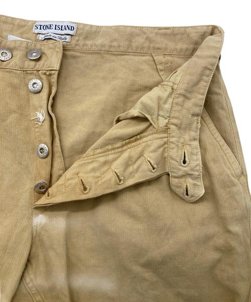 STONE ISLAND（ストーンアイランド）STONE ISLAND (ストーンアイランド) リネン混パンツ ベージュ サイズ:48の古着・服飾アイテム
