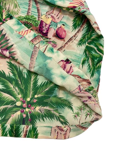 Sun Surf（サンサーフ）Sun Surf (サンサーフ) Hula Dancers アロハシャツ グリーン サイズ:Ⅿの古着・服飾アイテム