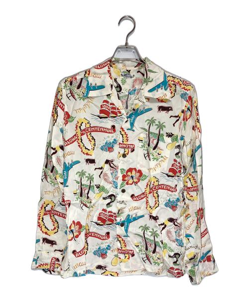 Sun Surf（サンサーフ）Sun Surf (サンサーフ) ALOHA CENTENNIAL L/S アロハシャツ ベージュ サイズ:Ⅿの古着・服飾アイテム