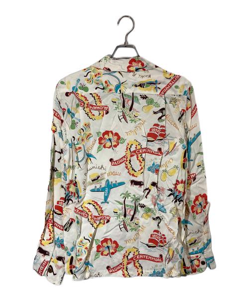 Sun Surf（サンサーフ）Sun Surf (サンサーフ) ALOHA CENTENNIAL L/S アロハシャツ ベージュ サイズ:Ⅿの古着・服飾アイテム