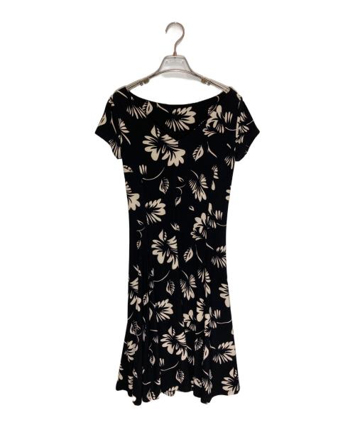 LAUREN RALPH LAUREN（ローレン ラルフ ローレン）LAUREN RALPH LAUREN (ローレン ラルフ ローレン) 花柄ワンピース ブラック サイズ:XSの古着・服飾アイテム