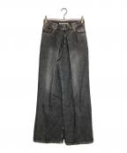 JOHN LAWRENCE SULLIVANジョン ローレンス サリバン）の古着「WASHED DENIM WIDE PANTS」｜グレー