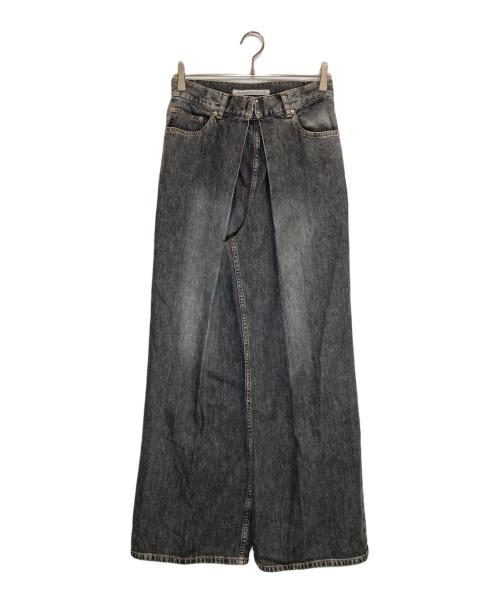 JOHN LAWRENCE SULLIVAN（ジョン ローレンス サリバン）JOHN LAWRENCE SULLIVAN (ジョン ローレンス サリバン) WASHED DENIM WIDE PANTS グレー サイズ:44の古着・服飾アイテム