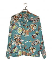 Sun Surf（サンサーフ）の古着「RAYON L/S "THE BOYS FESTIVAL"」｜グリーン